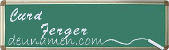 Curd Ferger Visitenkarte